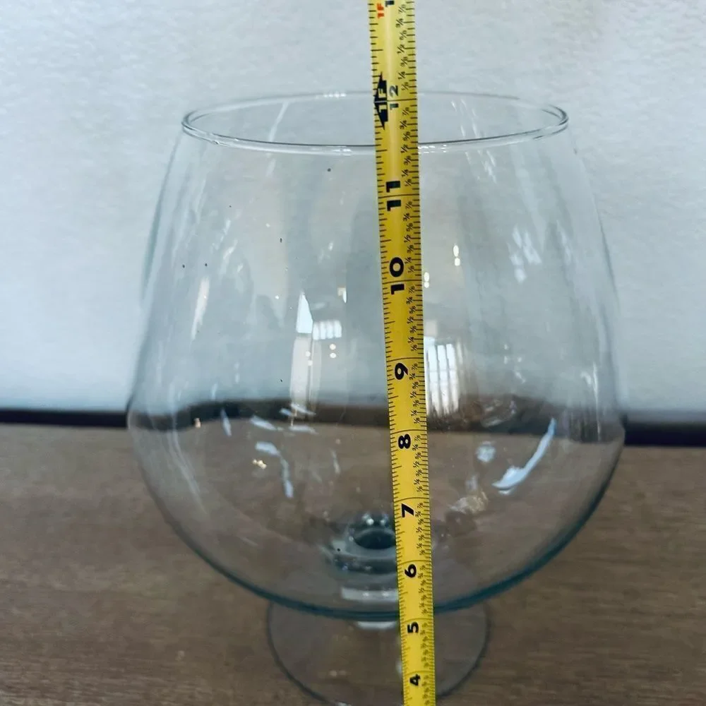 Glass Fishbowl Decor Cocktail Wine Serving Bowl